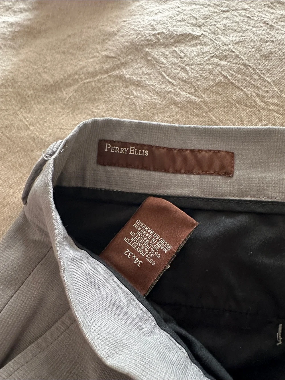 Perry Ellis Classic Straight Dress Pants - Gray